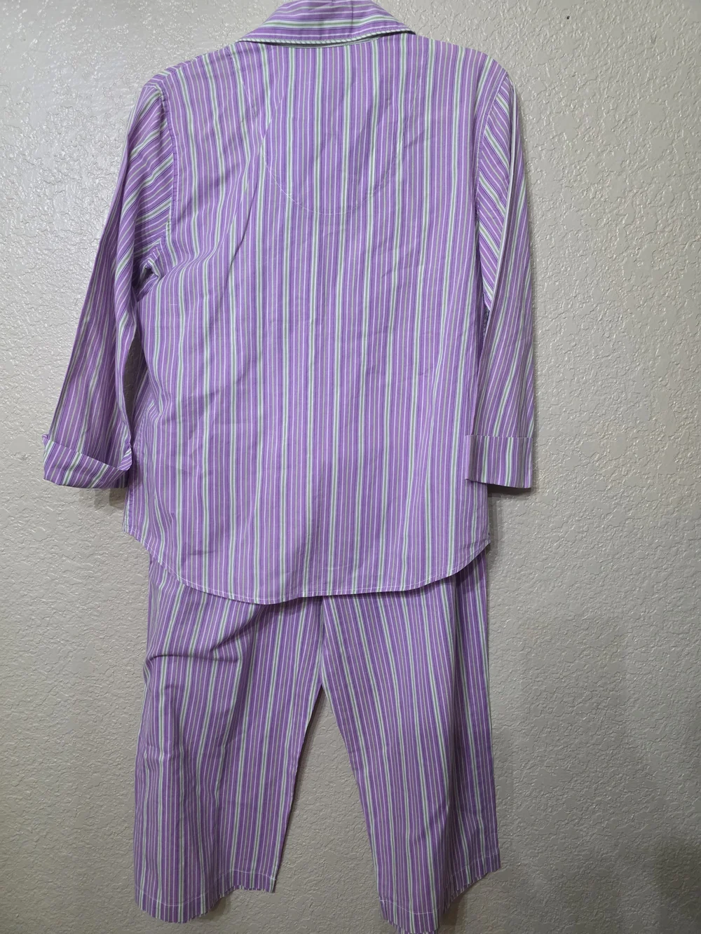 Lauren Lavender Striped Womens Pajama Set - Picture 4 of 6